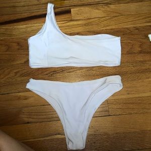 All white bikini